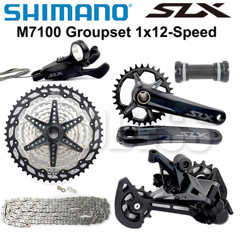 SHIMANO DEORE SLX M7100 Groupset 1x12-Speed 10-51T 32T 34T 170 175mm Crankset Mountain Bike Groupset M7100 Rear Derailleur ► Photo 1/5