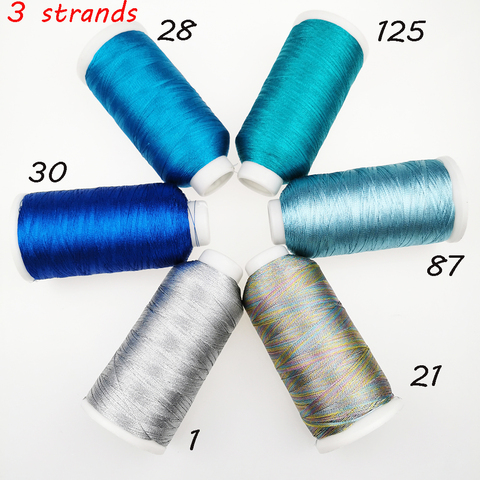 3 Strands Metallic Weaving Thread Handmade DIY Bracelet String Stitch Thread Weave Yarns eva antonucci ► Photo 1/6
