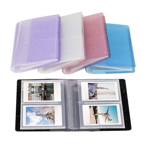 64 Pockets 3 Inch Quicksand Photo Album Mini Instant Picture Case Storage Organizer for Mini 11/9/8/8+ D23 20 Dropshipping ► Photo 1/6
