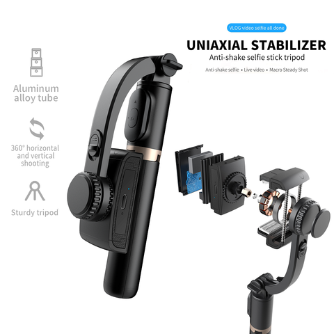 FANGTUOSI Handheld Gimbal Stabilizer With Bluetooth shutter Tripod For Smartphone Action camera Video Record Vlog Live ► Photo 1/6