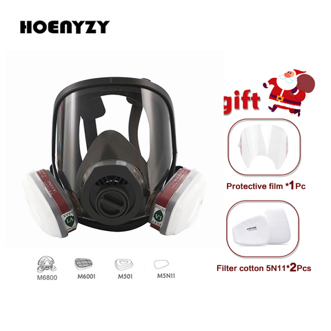 New Arrival Full Face Gas Mask Adjustable Facepiece Painting Spraying Chemical Respirator Dust Mask Replace 3M 6800 Type ► Photo 1/6