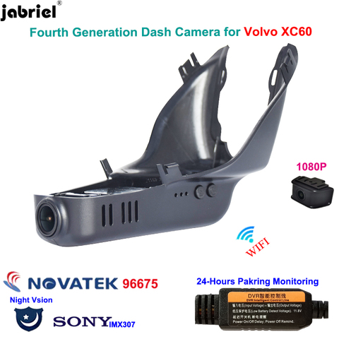 Hidden Full HD 1080P Night Vision 24H WIFI Car Dvr Dash Cam Camera Auto Video Recorder for Volvo XC60 T5 T6 2015 2016 2017 2022 ► Photo 1/5
