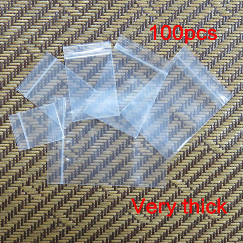 Transparent self-sealing bag pill storage bag jewelry bag small plastic zip bag packaging mini food storage bag thickening ► Photo 1/6