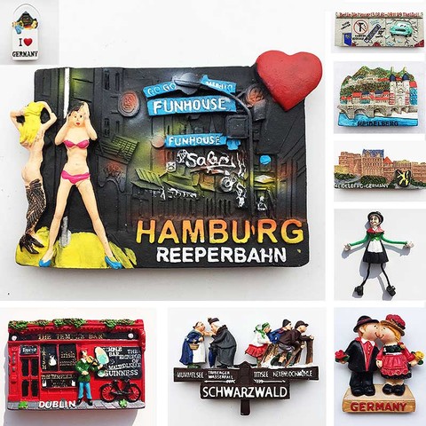 Germany Munich home Refrigerator Magnets sticker Hamburg Schwarzwald Dublin Tourist Souvenirs Magnetic Stickers for The Fridge ► Photo 1/6