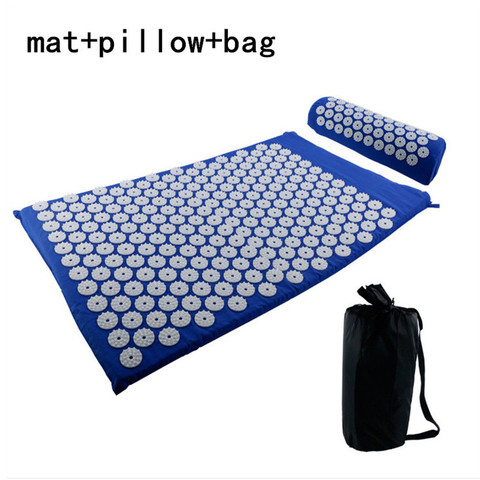 Massager Cushion Massage Yoga Mat Acupressure Relieve Stress Back Body Pain Spike Mat Acupuncture Massage Yoga Mat with pillow ► Photo 1/6