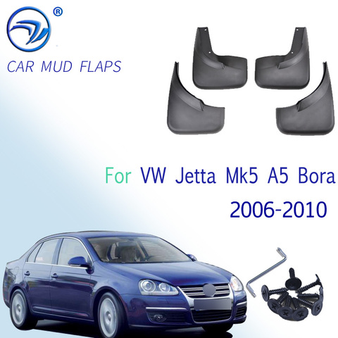 For VW Jetta Mk5 A5 Bora 2006-2010 Mudflaps Splash Guards Front Rear Mud Flap Mudguards 2007 2008 2009 2011 Fender Set Mud Flaps ► Photo 1/6