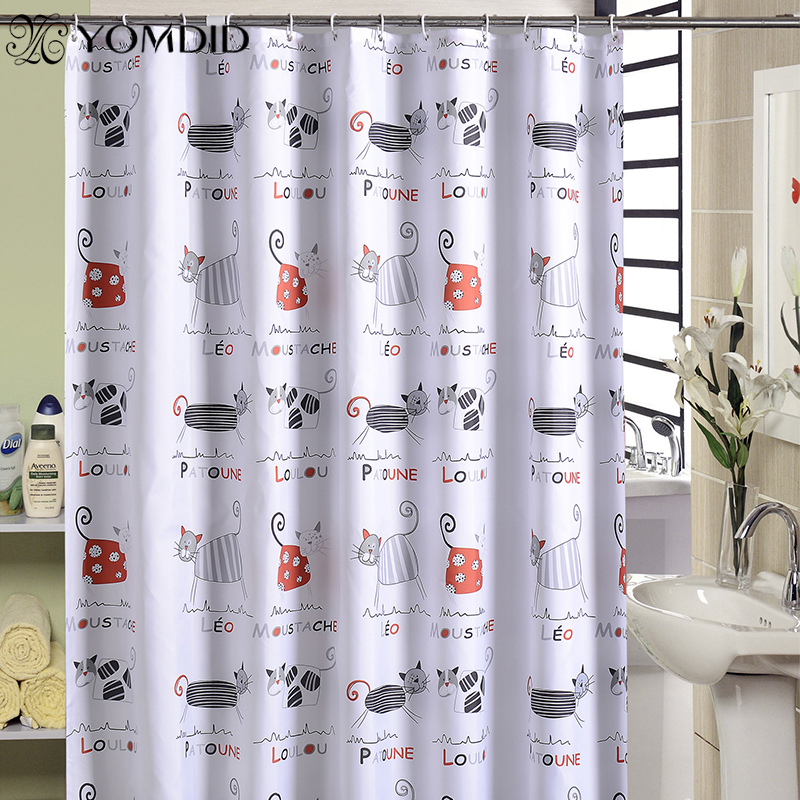 Yomdid Cartoon Bath Curtain Cute Cat, Shower Curtain Brand Names