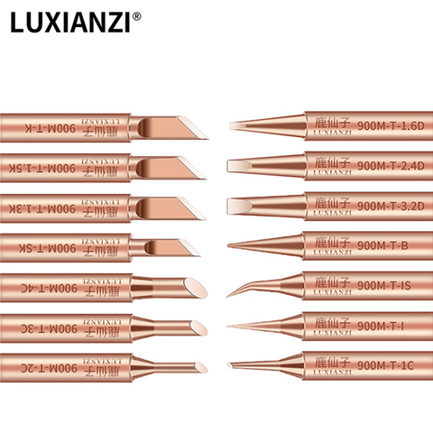 LUXIANZI Tin Soldering Iron Tip Copper 900M-T For Welding Accessorie Head BGA Soldering Tools Branding Iron Lead Free Solde Tip ► Photo 1/6