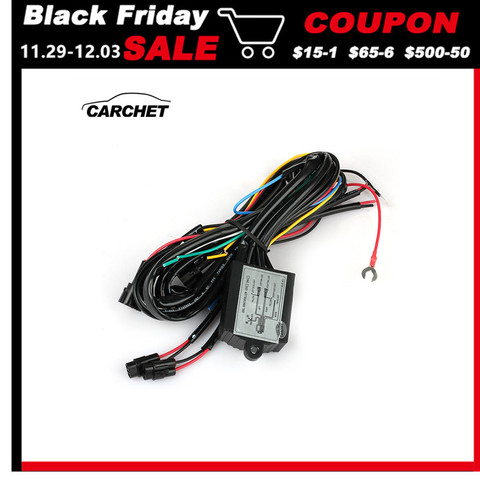 CARCHET DRL Daytime Running LED Light Relay Harness Control On Off Dimmer Car Daytime Running Lights ► Photo 1/6