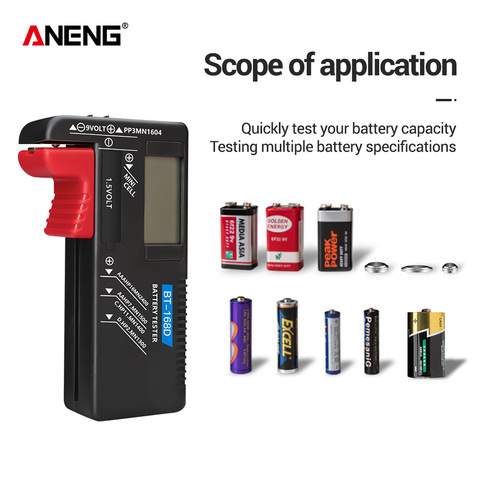 ANENG BT-168D Mini Digital Capacity Battery Tester Checkered Charge Indicador de Bateria Diy Electronic Test Equipment Internal ► Photo 1/6