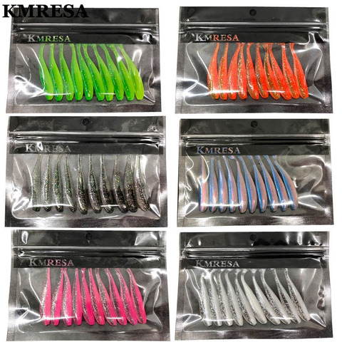 10Pcs/lot 75mm 2.1g  Wobbler Fishing Lure Easy Shiner Jig Swimbait Artificial Double Color Silicone Soft Bait Carp Bass Lures ► Photo 1/6