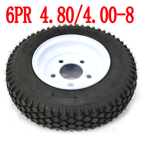 High Quality 4.00/4.80-8 Vacuum Tire 6pr Tire Tubeless Hub For Trolley, Small Train, Carousel Truck Wheel ► Photo 1/6