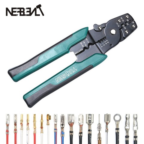 EUROP STYLE Crimping Tool Crimping Plier Wire Stripper Cutter Crimper WireTool 10-26AWG Quadrilateral Tube Bootlace Terminal ► Photo 1/6