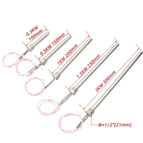 Stainless Steel Cartridge Heater 220v Heating Element with 1/2