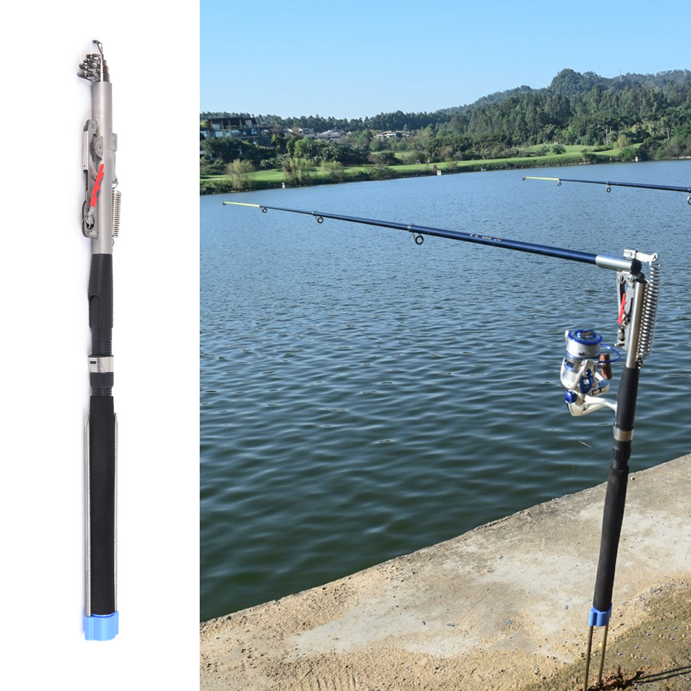 Fishing Rod Automatic Pole 63cm Stainless Steel Sea Lake River Sensitive Tackle 
