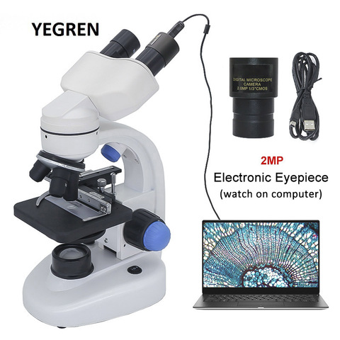 2000X Binocular Biological Microscope 2.0MP USB Camera Digital  Microscope 100 pcs Specimen f/ Student Biological Experiment ► Photo 1/6