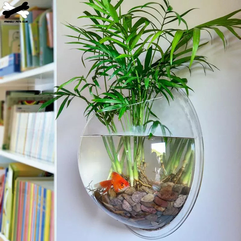 Mount Fish Tank Wall-Hanging Fish Bowl Decoration Planter Pet Supplies Acrylic Aquarium ► Photo 1/6