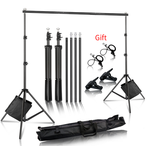 Photo Background Backdrop Support System Kit for Photo Studio Background Stand Photography backdrops ► Photo 1/5