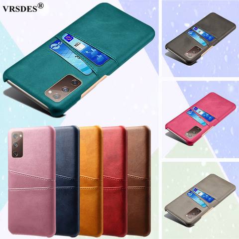 Card Slots Cover PU Leather Case For Samsung Galaxy S20 FE 5G Note 20 Ultra A10 A20 A30 A40 A50 A70 A21S A31 A41 A51 A71 M31 M51 ► Photo 1/6