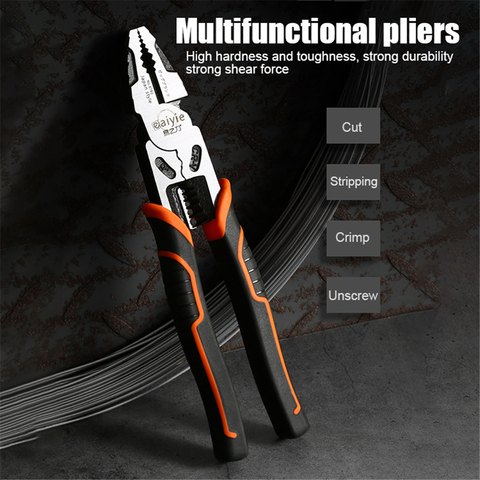 Multi-Functional Wire Stripper Crimping Pliers Needle Nose Nipper Cable Cutter Stripping Crimping Manual Home Repair Hand Tools ► Photo 1/6