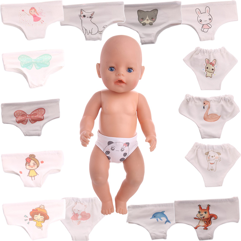 Doll Clothes Underwear Panties Cartoon Pattern Fit 18 Inch American  Doll&43cm Born Baby Doll,our Generation, Girl`s Toy Present - Dolls  Accessories - AliExpress