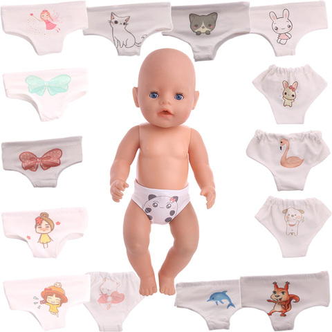 15 Cute Pattern Underwear Panties for American 18 Inch Girl Doll and 43 cm New Born Baby Doll Clothes Accessories Our Generation ► Photo 1/6