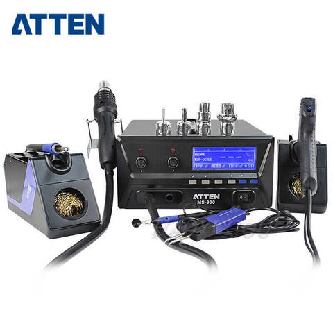 ATTEN MS-900 4-in-1 Desoldering gun + Soldering tweezers + Soldering Stations + Hot air desoldering station Rework Station ► Photo 1/6