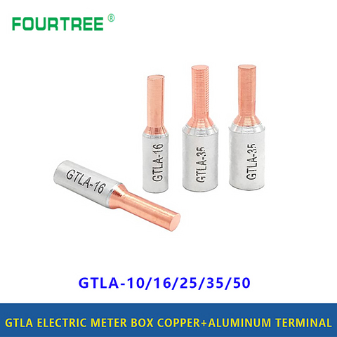 Electric Meter Box Dedicated Terminal Copper Aluminum Wire Cable Lugs Bare Connector GTLA-10/16/25/35/50 ► Photo 1/6