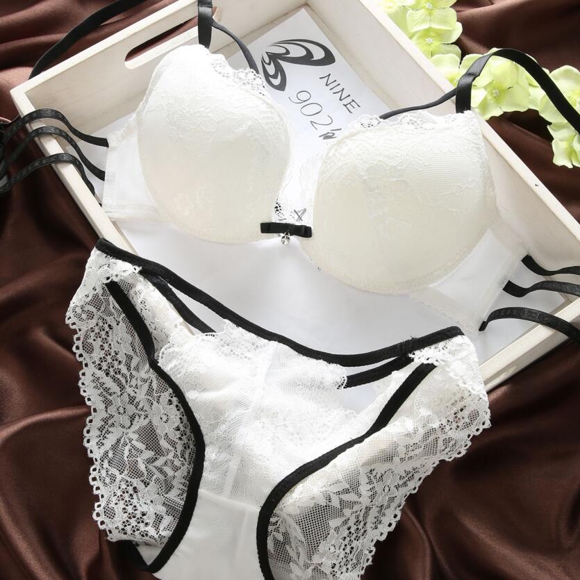 VS secret thong bra set lingerie Push Up French lace sexy women underwear  sets Bra and Panty ABCD cup Free Shipping sutia T2480# - Price history &  Review