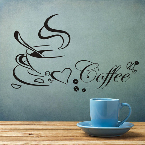 Special Large Coffee Mug Cup Wall Stickers for Living Room Kitchen Coffee Shop Home Decoration Art Decals Waterproof Furniture ► Photo 1/4