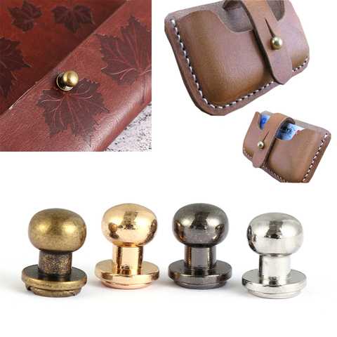 10Pcs Hot Sale Round Garment Rivets Monk Head Screws Brass Nail Cloth Button Bag Shoes Leather Crafts Sewing Accessories ► Photo 1/6