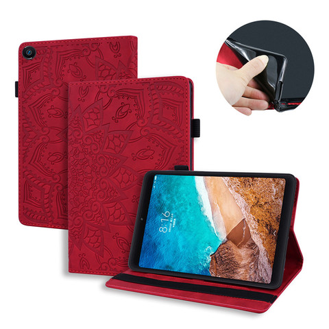 Tablet for Funda Xiaomi Mi Pad 4 Case 3D Embossed Leather Wallet Cover For Xiaomi Mi Pad 4 Plus Case Capa Protective Cover+Gift ► Photo 1/5