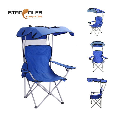 S-tadpoles Fishing Chair Portable Seat Backpacking Chair Folding Camping Chairs Canopy Chair With Cup Holder Beach Picnic ► Photo 1/6