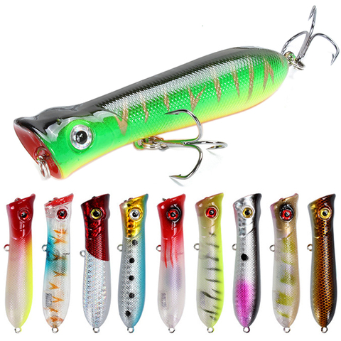 1Pc Topwater Popper Lure Bass Fishing Lure 8cm/11.4g Artificial Bait Hard Lures For Fishing Fish Goods Tackle Top Water Lures ► Photo 1/5