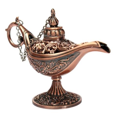 Legend Hollow Out Fairy Tale Aladdin Magic Lamp Tea Pot Genie Lamp Vintage Retro Toy For Home Decor Ornaments ► Photo 1/6