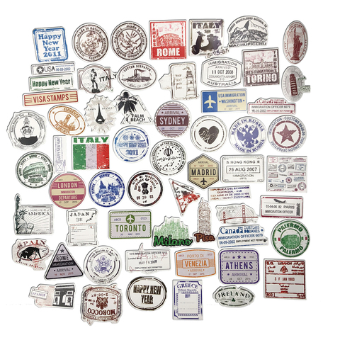 60pcs/lot Retro Traveling Boarding Pass Air Tickets creative Suitcase stickers for Laptop Luggage Bags Bike Phone Cool Sticker ► Photo 1/4