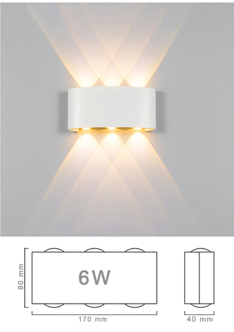 Modern Led Wall Lamp Indoor Stair Light Fixture Bedside Loft Living Room Up Down Home Hallway Lampada 2W 4W 6W Wall Sconces ► Photo 1/6