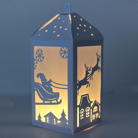 Merry Christmas Metal Cutting Dies 3D Cute DIY Scrapbooking Carbon Craft Die Photo lantern box Cards Decoration New Arrival ► Photo 1/6