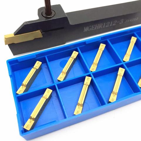 1 piece MGEHR1212-3 external slotted lathe tool holder + 10 pieces MGMN300 high quality original metal carbide turning tools ► Photo 1/6