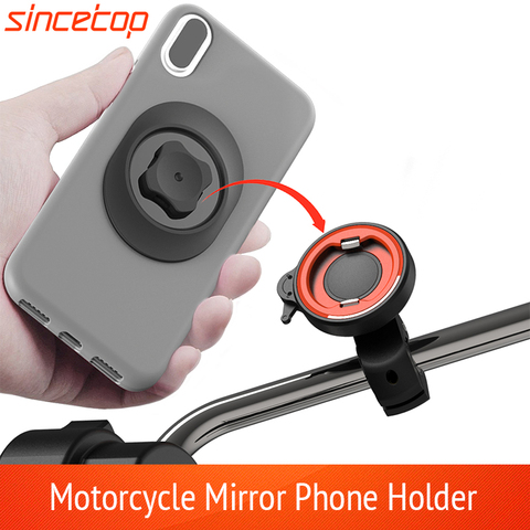 Motorcycle Electric vehicles Moto Bike Phone Navigation Holder Support Rearview Mirror Mount Clip Bracket for Mobile Cell Phone ► Photo 1/6