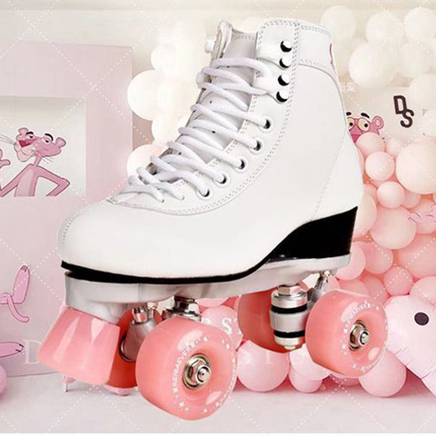 New Style Adult Double-row roller skates Four-wheel skates Adult Men and women outdoor Skates shoes Free Shipping ► Photo 1/6