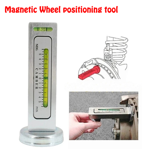 1pc Adjustable Magnetic Wheel Alignment Level Car Four Wheel Positioning Magnetic Level Gauge Camber Bubble Adjustment Tool ► Photo 1/6