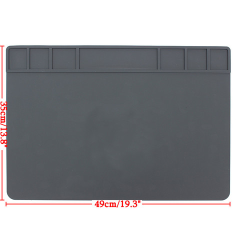 490x350x5mm Heat Insulation Silicone Pad Desk Mat Heat-resistant Maintenance Platform For BGA Soldering Phone PC Repair Station ► Photo 1/5