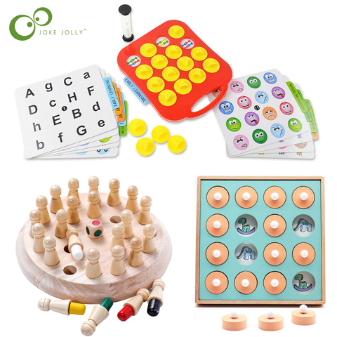 Kids Party Game Wooden Memory Match Stick Chess Game Fun Block Board Game Educational Color Cognitive Ability Children Toys ZXH ► Photo 1/6