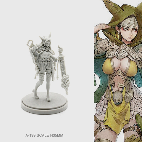 35MM Resin Figure Kits Little heroine Model Self-assembled A-199 ► Photo 1/1