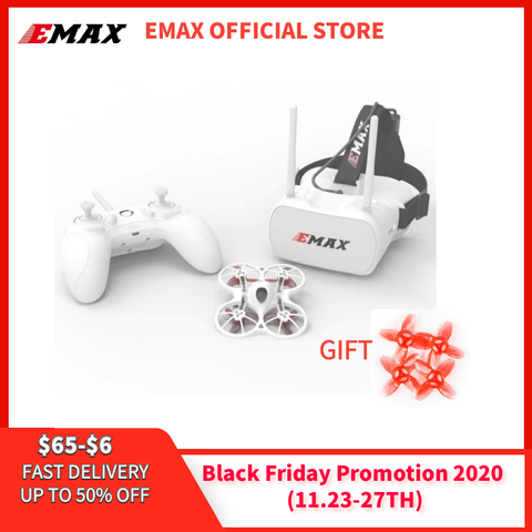 Official Emax Tinyhawk RTF Kit Rc Plane F4 4in1 3A 15000KV 37CH 25mW 600TVL VTX 1S Indoor FPV  Drone FRSKY D8  with Gift ► Photo 1/6