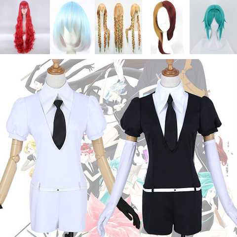 Houseki no Kuni Phosphophyllite Antarcticite Land of the Lustrous Men Women Cosplay Costume Wig Tie Jumpsuit Outfit Uniform Belt ► Photo 1/6