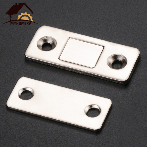 Myhomera 2pcs/Set Strong Door Closer Magnetic Door Catch Latch Door Magnet for Furniture Cabinet Cupboard with Screws Ultra Thin ► Photo 1/6