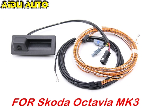 FOR Skoda Octavia MK3 skoda superb 3V B8 Rear View Trunk handle Camera with Highline Guidance Line Wiring harness ► Photo 1/3