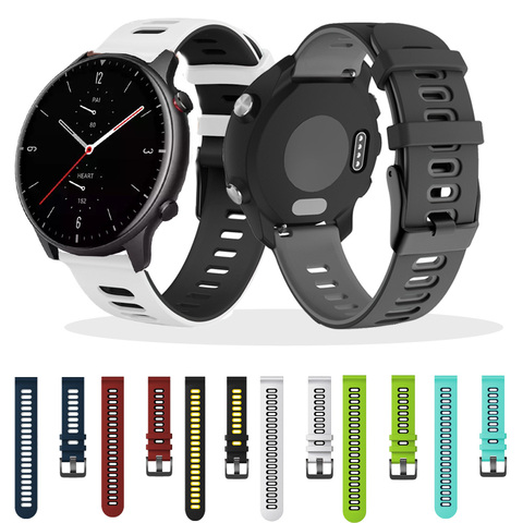 22mm Strap for amazfit GTR2 Silicone Wristband For Polar Vantage M amazfit GTR 47mm Pace Stratos 3 2 Bracelet Watch Accessories ► Photo 1/6